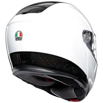 AGV Herren Sportmodular Helm, Carbon/Weiß, S