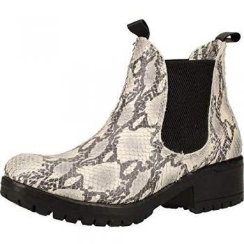 Lazamani Damen Stiefelette 68.021, Echtleder, Grau, EU 41