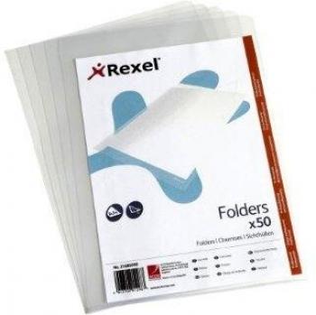 Chemises de rangement A4 avec coins transparents, lot de 50