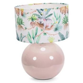 Bosco Glossy Multicolour Drum Shade Table Lamp with E14 4W Warm White LED Bulb