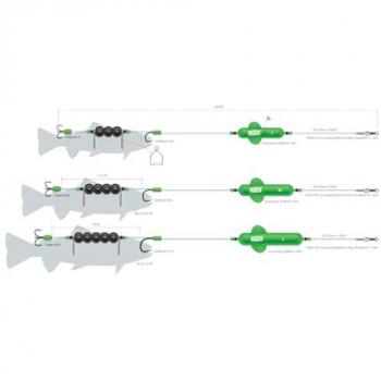 Dead Bait Pro River Rig Madcat – Série S – 180 cm – Crochet 1/0 + 6/0 – 20 g