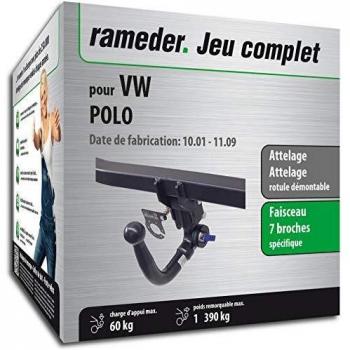 Rameder Attelage rotule démontable + Faisceau 7 Broches VW Polo