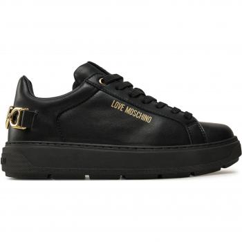 Chain‑Strapped Love Moschino Sports Shoe, Black