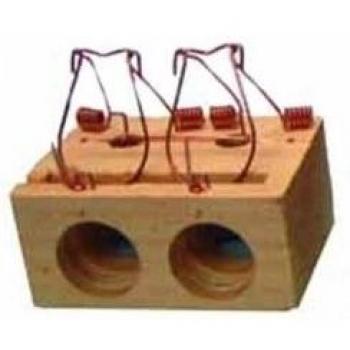 Ratera de madera grande 2 agujeros