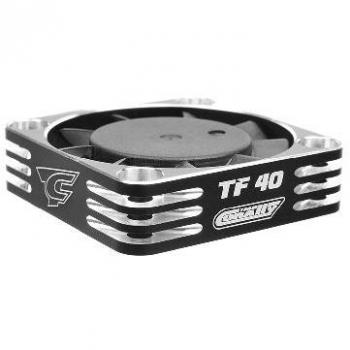 Team Corally TF-40 Ultra High Speed Cooling Fan 40mm BEC Schwarz Silber