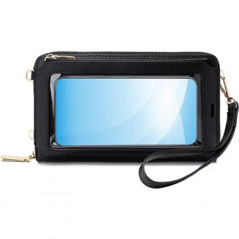 Lady Waterproof Crossbody Phone Bag with Touch Screen Window
