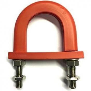Rubber Lined U-bolt 89 mm ID for 80 mm NB pipe