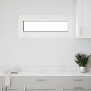 Fenêtre de sous‑sol Risor blanc 100×40 cm, 3 vitrages inclinables