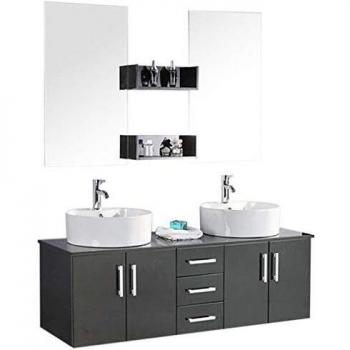 Simba 150 cm Black Bathroom Cabinet