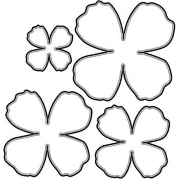 4 matrices de découpe en métal pour créations florales