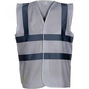 Yoko White Safety Vest with Reflective Stripes
