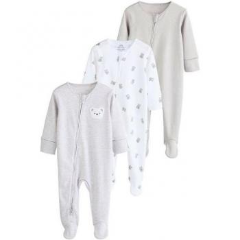 Next Baby Schlafoverall Baumwolle, 3er-Pack