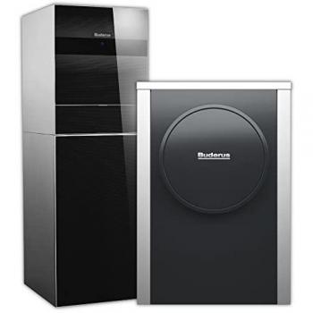 Buderus WLW196i.2‑6 TP120 S+ – Luft‑Wasser‑Pumpe, 120 l Pufferspeicher, schwarz