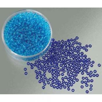 Glas Rocailles 2,6 mm, 17 g, transparent grau