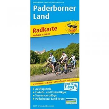 Paderborner Land: Radkarte mit Ausflugszielen, Einkehr