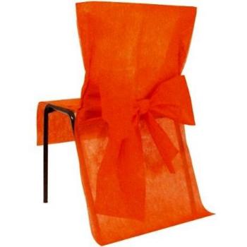 Housse de chaise assortie à la décoration orange