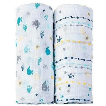 Set di Swaddle Balene e Stelle Marine