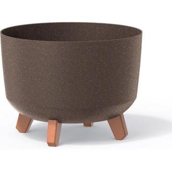 Macetero Gracia en Color Café sin Depósito – 28,5 × 28,5 × 22 cm, 9,8 L