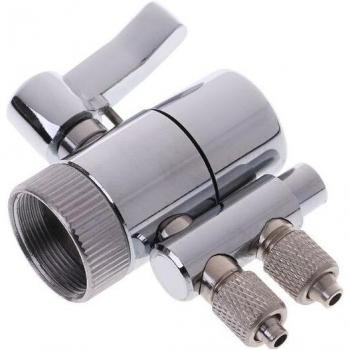 2022 Water Filter Diverter Valve M22 to 1/4 Chrome Finish