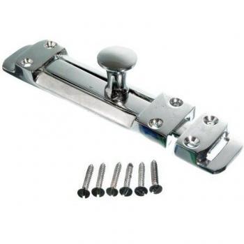 4‑Inch Tower Bolt Door Security Lock with 24 Screws (Chrome)