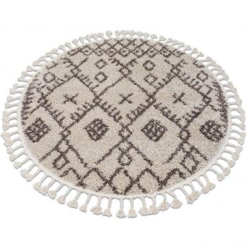 B5940 Tanger Carpet – Beige Fringe Moroccan Style