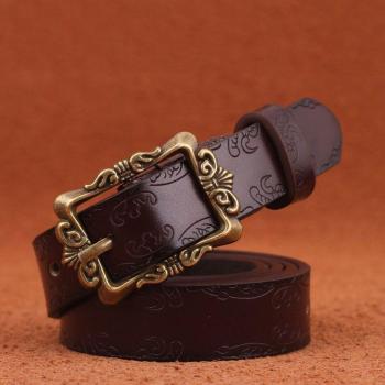Cinturón de Mujer Estilo Retro con Hebilla Decorativa y Mariposa en Relieve