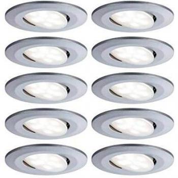 Paulmann Lampada a LED da incasso per bagno Kit da 10 60 W Cromo (opaco)