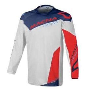 Maglia Motocross Macna Backyard-1 Grigio Rosso Blu 2XL Unisex