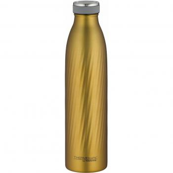 Edelstahl‑Gold Isolierflasche TC Twist – auslaufsicher