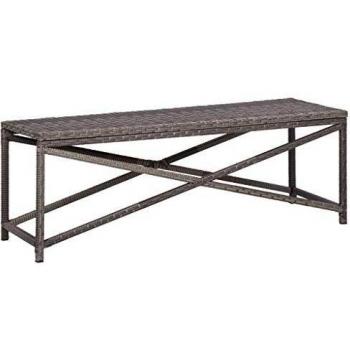 VidaXL Panchina Esterno 120 cm Polyrattan Grigio