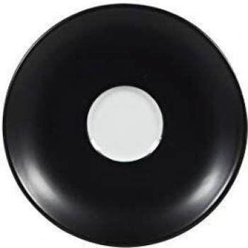 Churchill Porzellan Untertasse Schwarz 12,7 cm, Art De Cuisine Menu Shades, 6 Stück