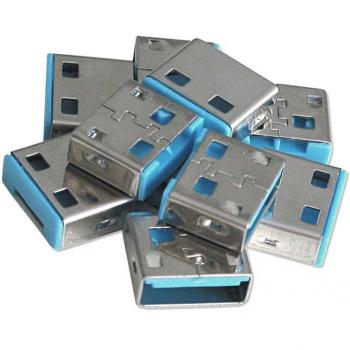 0462 bloqueador de puerto USB tipo A Azul Acrilonitrilo butadieno estireno (ABS) 10 pieza(s)