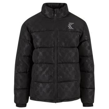 Karl Kani Herren‑Puffer L – Schwarze Winterjacke mit amerikanischem Ausschnitt