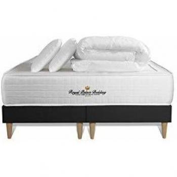 Pack Matelas Windsor 180x200cm + Double sommier Noir 90x200 cm