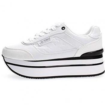 Scarpe Donne Guess Bianche con Logo All Over Sneakers