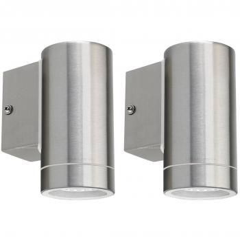 Exterior/Interior Dual Wall Sconce Pack – Stainless Steel, IP65 Rating (ZLC01)