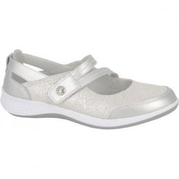 DF2398 Boulevard Women’s Silver Suede Ballerina