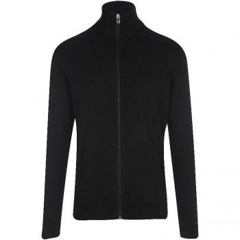 SELECTED Full Zip Strickjacke Weste in Schwarz