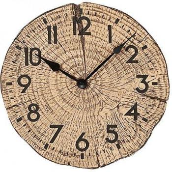 Wanduhr Atlanta 4476 Quarz 300 mm x 55 mm Braun