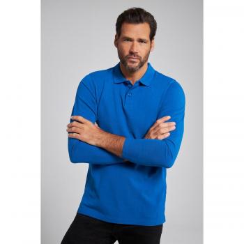 Maglia Polo Piqué Uomo Blu, Maniche Lunghe, Taglia 5XL, Cotone, JP1880