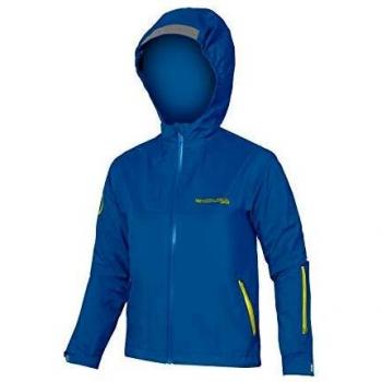 Small Endura Mt500jr Boys Azure Blue Waterproof MTB Jacket