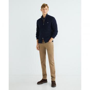 Gant Men's Large Dark Navy Cotton Zipped Cardigan