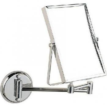 Brass Silver Square Bathroom Mirror
