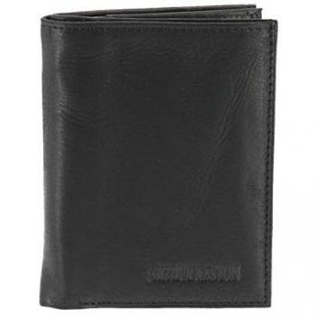 Trifold Noir en Cuir Gros Arthur & Aston