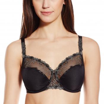 Full Cup Simone Perele Bra, 36E, Black