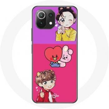 BTS BT21 Cooky & Tata Fanart Case for Xiaomi Mi 11 Lite