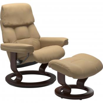 Stressless® Relaxsessel Ruby, mit Classic Base, S, Eiche Wenge, Braun Schwarz