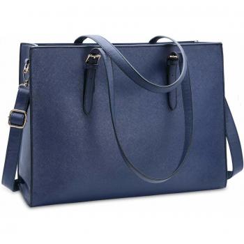 Business Work Bag 15.8 inch Large Leather Tote Bag