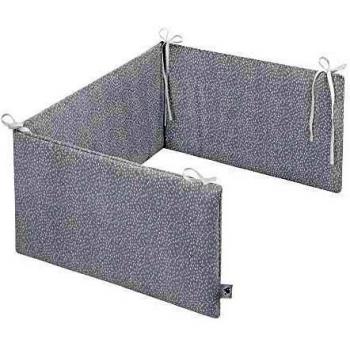 Zöllner Nestchen Comfort Soft für Babybett, 180 x 35 cm, Jersey-Baumwolle, Tiny Squares Grey, grau