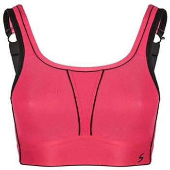 Himbeerfarbener Sport-BH Gr. 90C für Damen